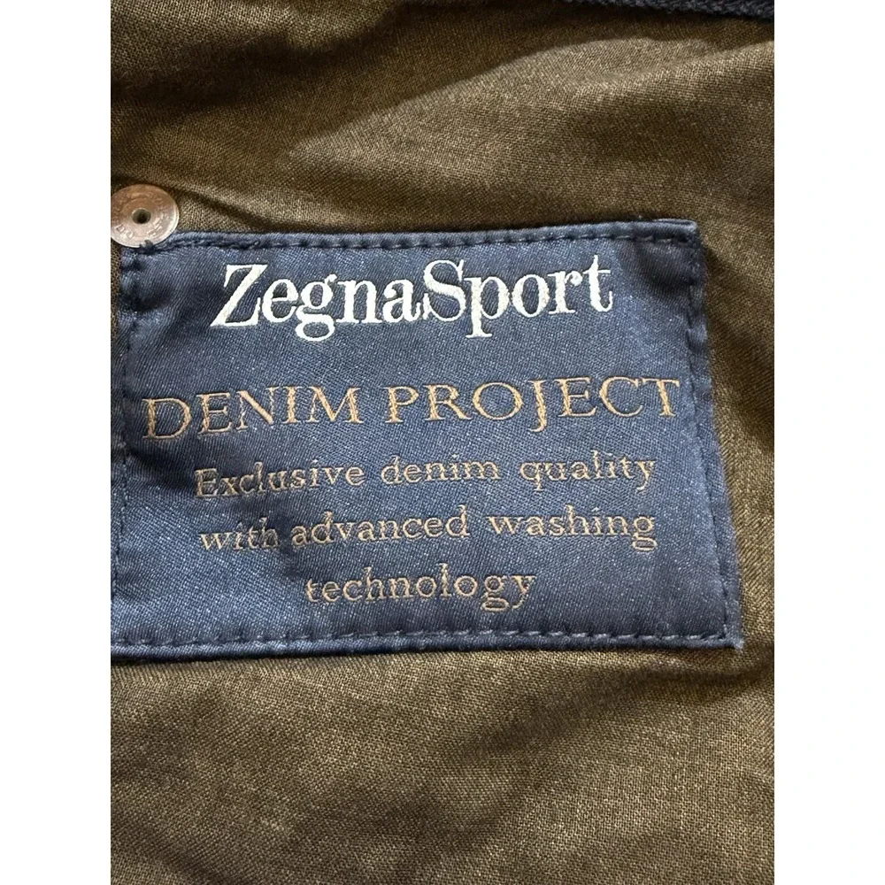 Zegna Sport Denim Project Men's Black Jeans Size 42 Luxury Cotton